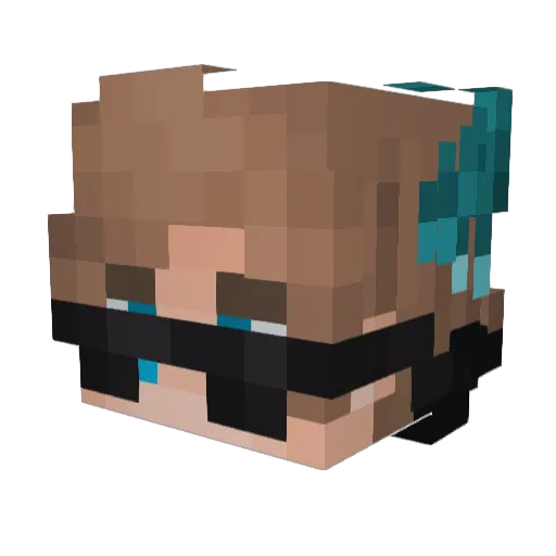 lxstk1_ Minecraft avatar head, 3D render