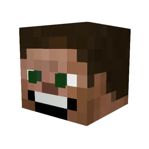 lxtrx Minecraft avatar head, 3D render