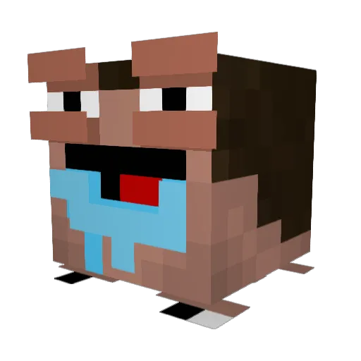 lxtve Minecraft avatar head, 3D render