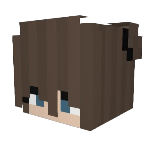 lxuraaa Minecraft avatar head, 3D render