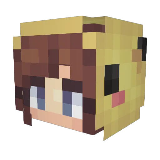 lxurosa Minecraft avatar head, 3D render