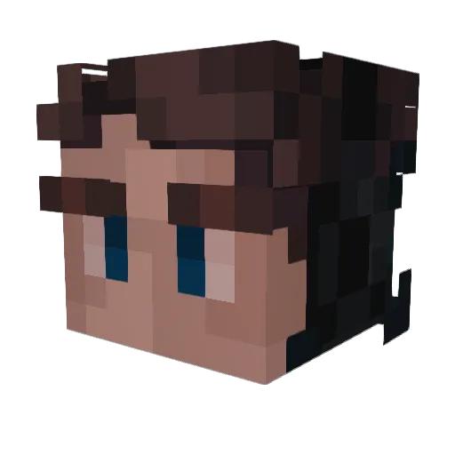 lxxwer Minecraft avatar head, 3D render