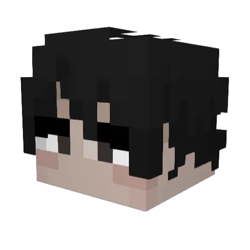 lxziness Minecraft avatar head, 3D render