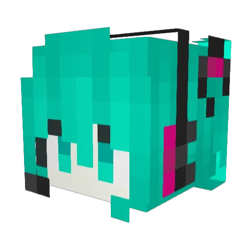 ly_001 Minecraft avatar head, 3D render