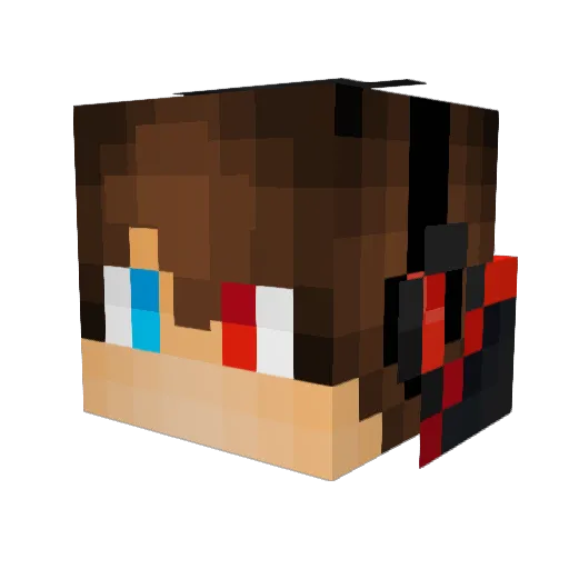 ly_AzNEg_0328 Minecraft avatar head, 3D render