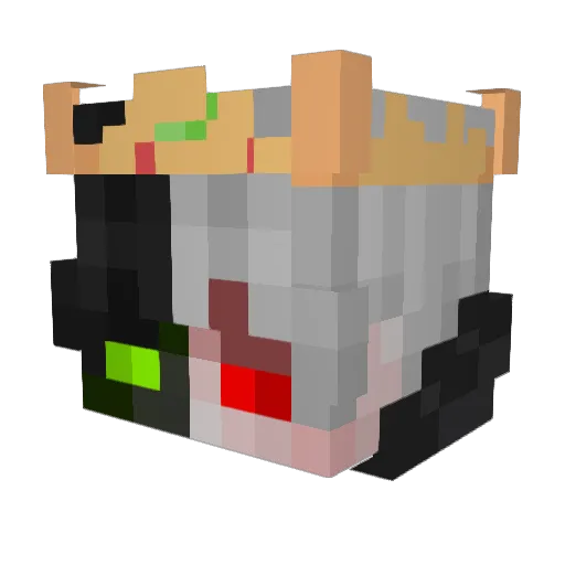 ly_DYmRM_0220 Minecraft avatar head, 3D render