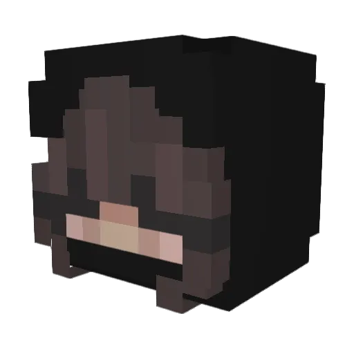 lyalost Minecraft avatar head, 3D render
