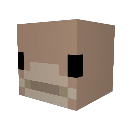 lybka Minecraft avatar head, 3D render