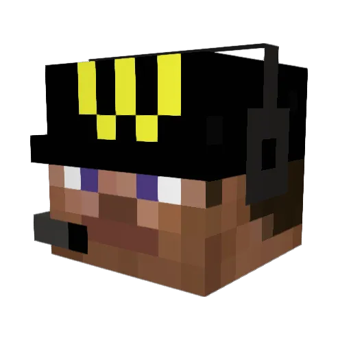 lybre Minecraft avatar head, 3D render