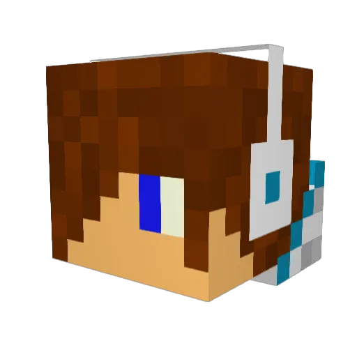 lycan000 Minecraft avatar head, 3D render