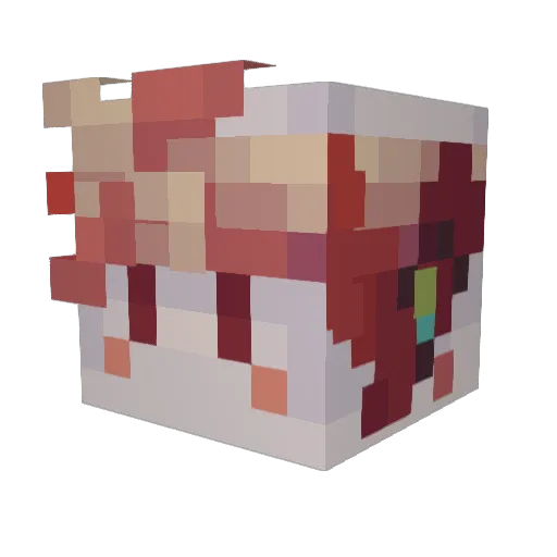 lycanthrive Minecraft avatar head, 3D render