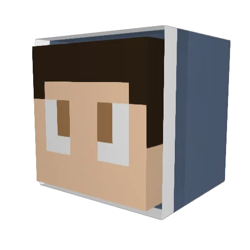 lycgor Minecraft avatar head, 3D render