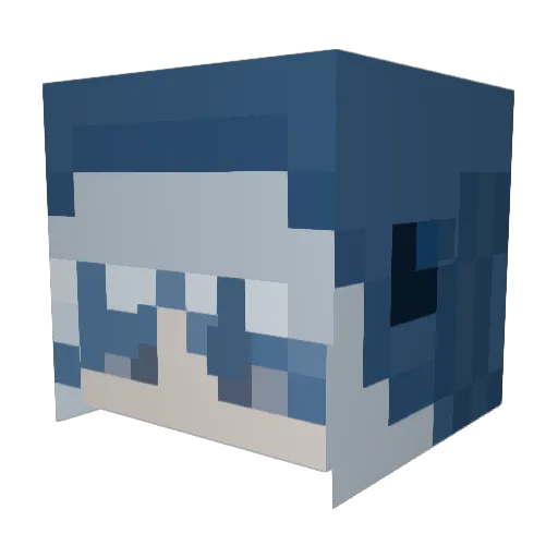 lycoxva Minecraft avatar head, 3D render