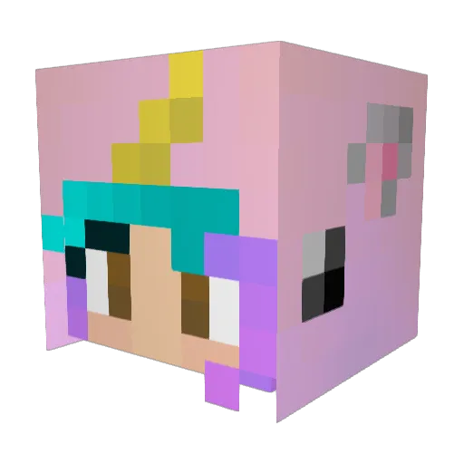 lydeen Minecraft avatar head, 3D render