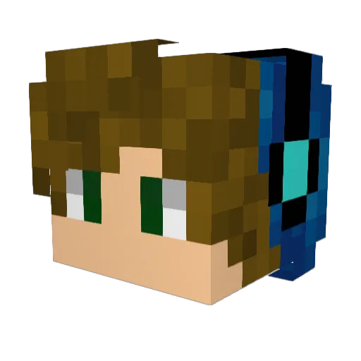lydeking Minecraft avatar head, 3D render
