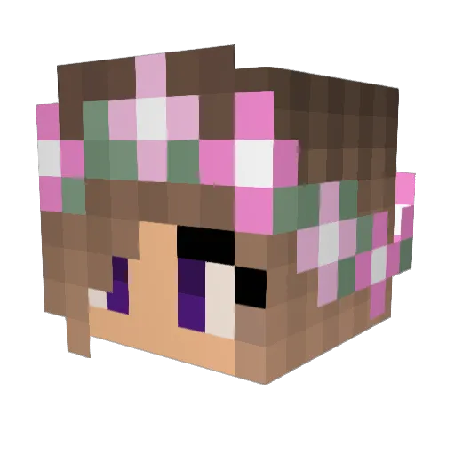 lydiaju Minecraft avatar head, 3D render