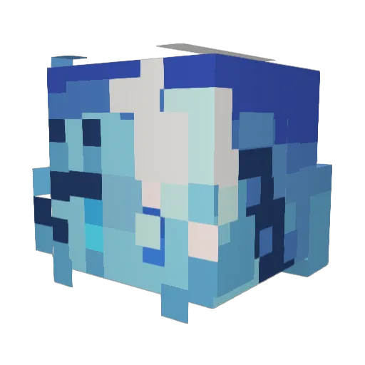 lyfrassirr Minecraft avatar head, 3D render