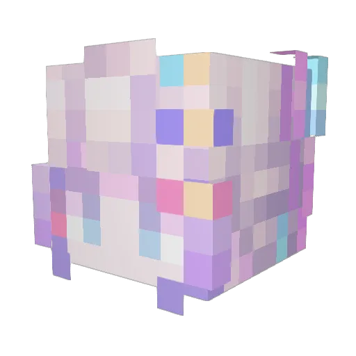 lying_lain Minecraft avatar head, 3D render