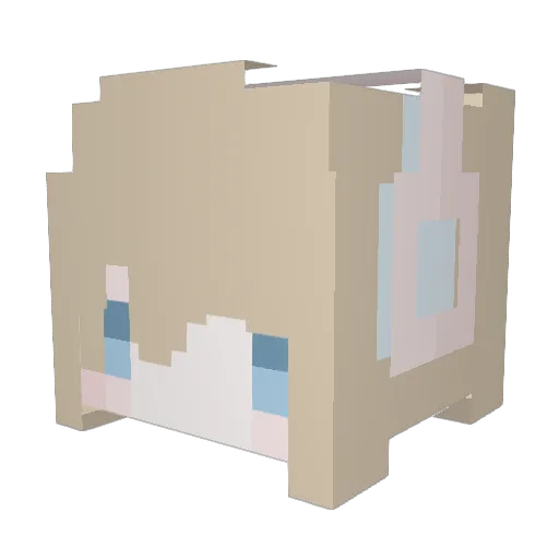 lyjxlx Minecraft avatar head, 3D render