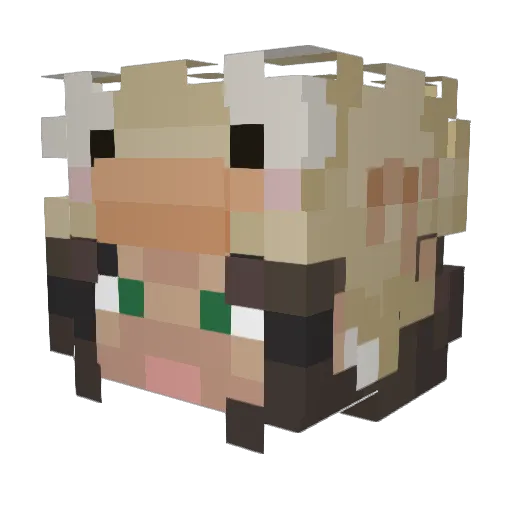 lylaworld Minecraft avatar head, 3D render