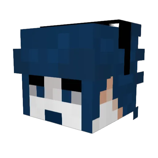 lynaku Minecraft avatar head, 3D render