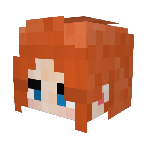 lyndzey Minecraft avatar head, 3D render