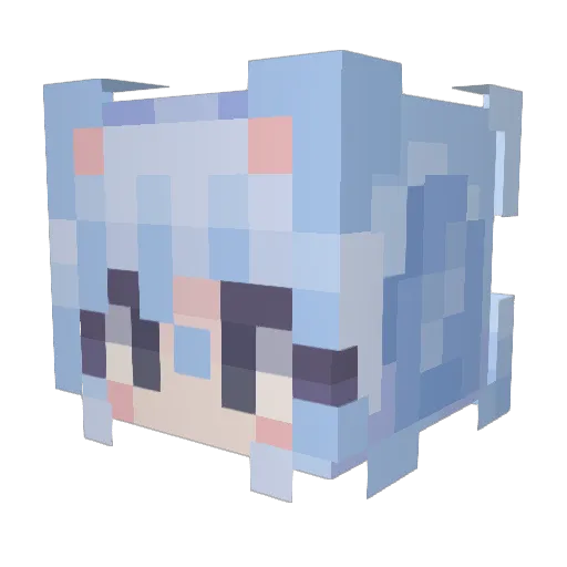lyneur Minecraft avatar head, 3D render