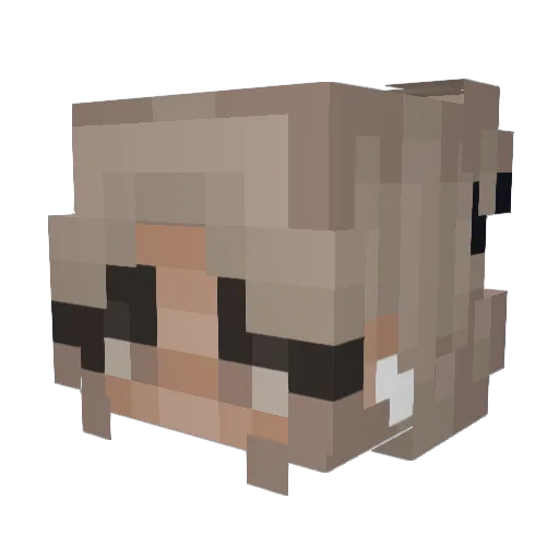 lynkka Minecraft avatar head, 3D render