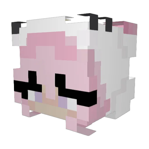 lynndeaa Minecraft avatar head, 3D render