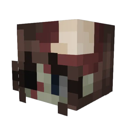 lynnstar Minecraft avatar head, 3D render
