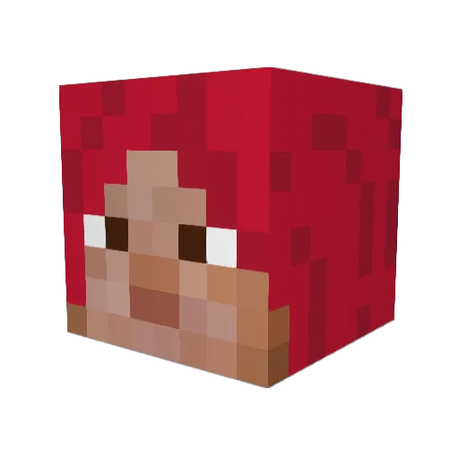 lynzithefox Minecraft avatar head, 3D render