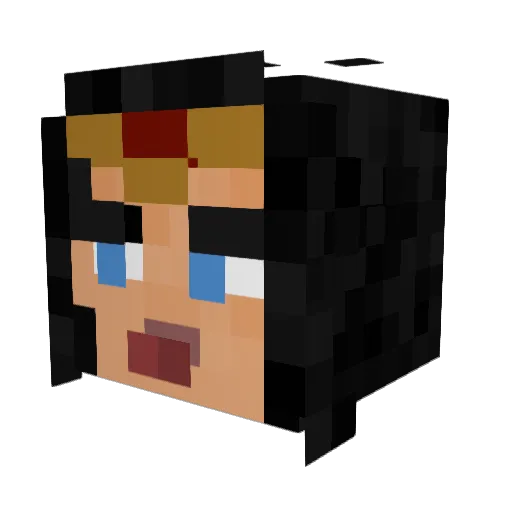 lyooblyoo Minecraft avatar head, 3D render