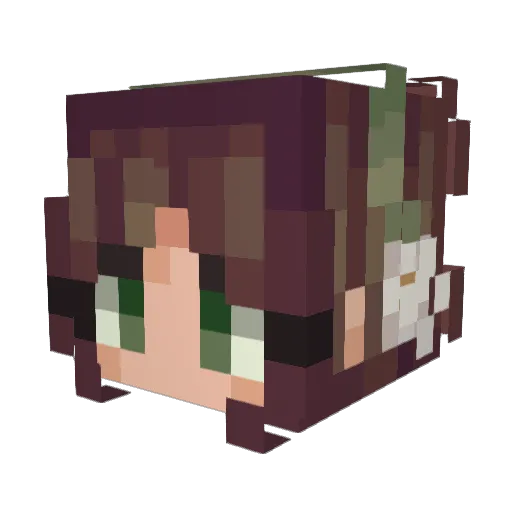 lyotai Minecraft avatar head, 3D render