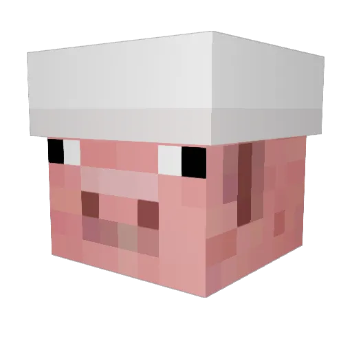lyptoca Minecraft avatar head, 3D render