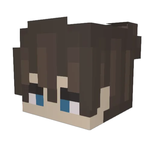 lyqorix Minecraft avatar head, 3D render
