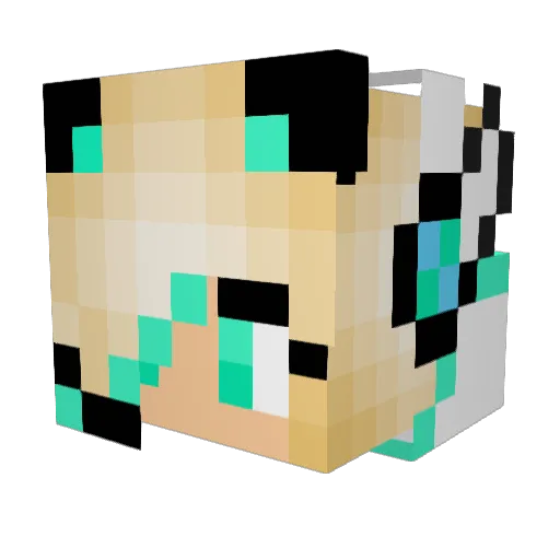 lyra_404 Minecraft avatar head, 3D render