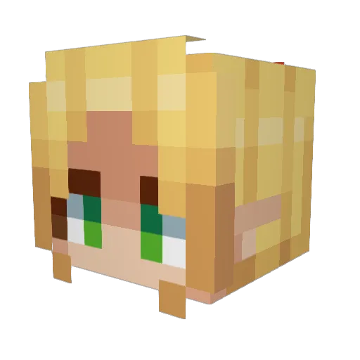 lyracl Minecraft avatar head, 3D render