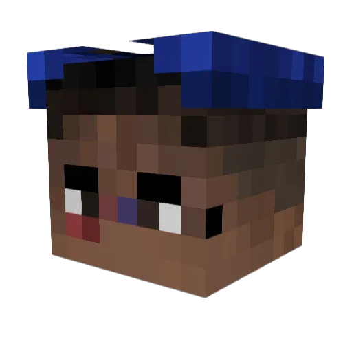 lyrikx Minecraft avatar head, 3D render