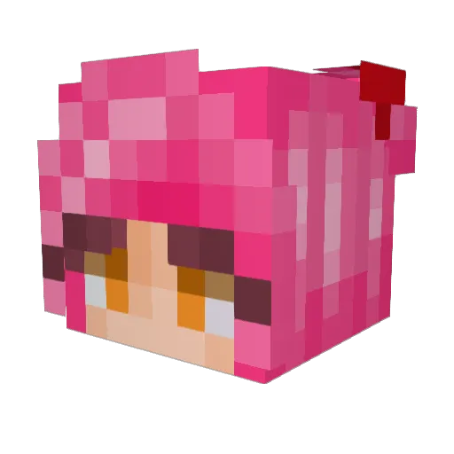 lyrue Minecraft avatar head, 3D render