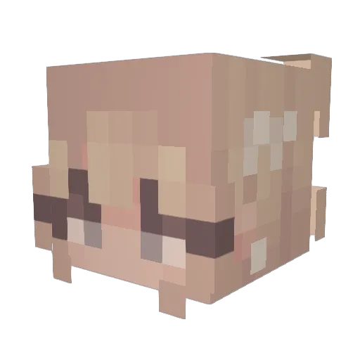 lyshazaira Minecraft avatar head, 3D render