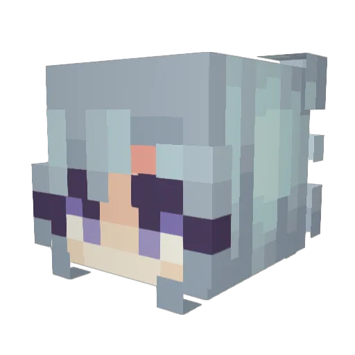 lysily Minecraft avatar head, 3D render
