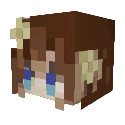 lysselizabeth Minecraft avatar head, 3D render