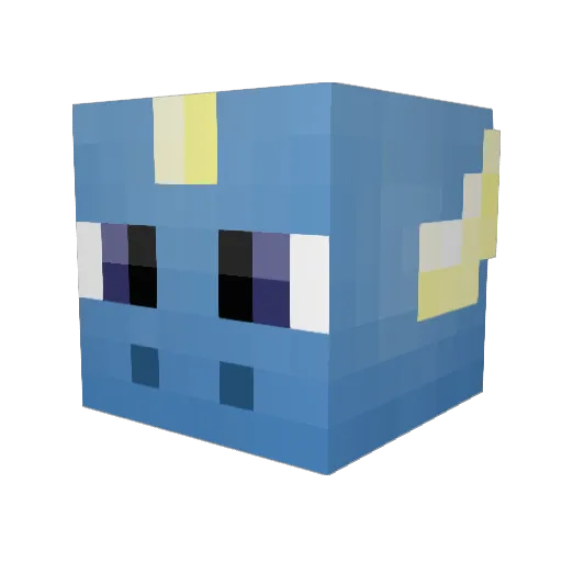 lyuiz Minecraft avatar head, 3D render