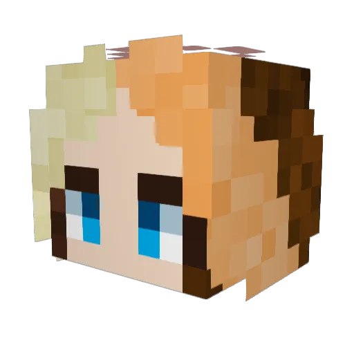 lyvid Minecraft avatar head, 3D render