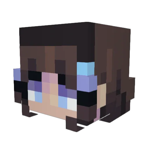 lyycat Minecraft avatar head, 3D render