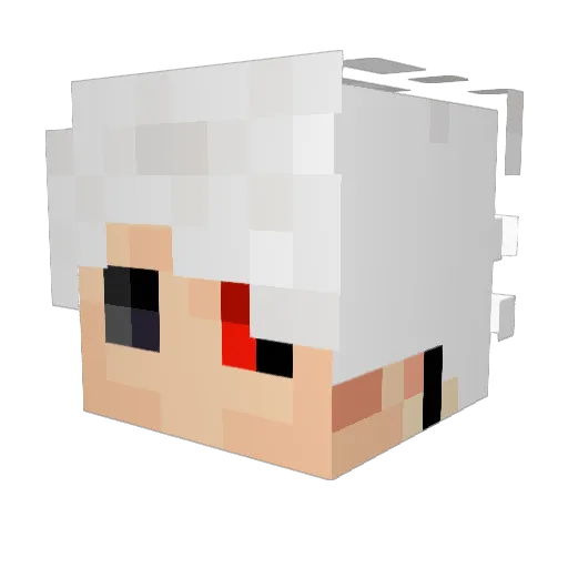 lzIsInfinite Minecraft avatar head, 3D render
