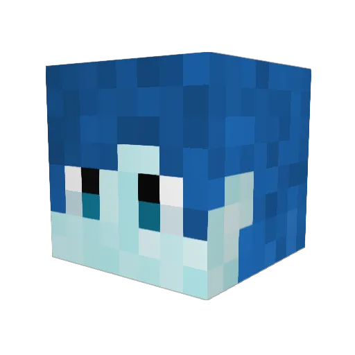 lzgrey Minecraft avatar head, 3D render