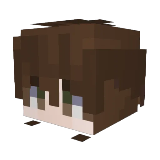 lzzrss Minecraft avatar head, 3D render