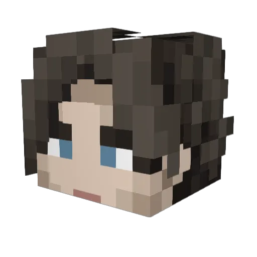 lzzzz2 Minecraft avatar head, 3D render