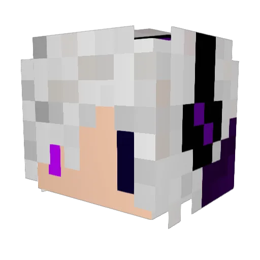 m01_net Minecraft avatar head, 3D render